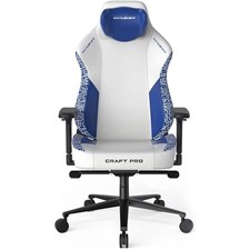 DXRacer Craft Pro Stripes-3 Gaming Chair - White and Blue - CRA-PR033-WB-H1