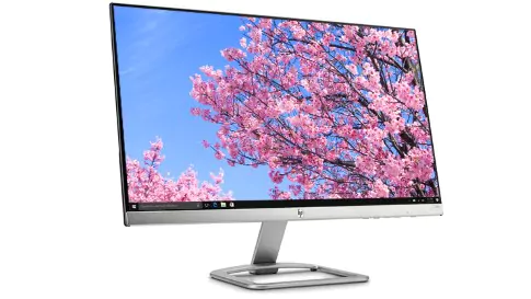 HP monitor with a beautiful flower screen fill