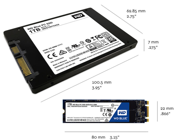 WD Blue SSD | Technical Specifications