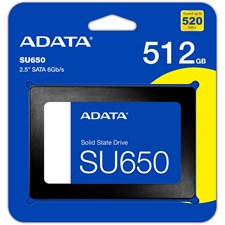 ADATA Ultimate SU650 512GB SSD 3D-NAND 2.5" SATA III Solid State Drive - ASU650SS-512GT-R