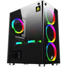 1st Player Firebase X2 Micro ATX Tempered Glass PC Gaming Case | Without Fans