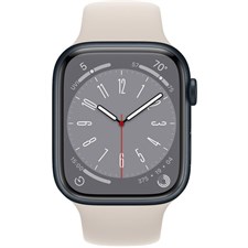 Apple Watch Series 8 - Midnight Aluminum Case with Sport Band - Starlight - 45mm - GPS