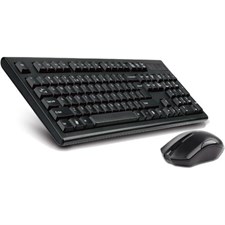 A4Tech 3000NS Wireless Desktop Keyboard & Mouse - Black