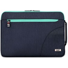 BUBM 13.3 Inch Laptop Bag - Slim Computer Sleeve Case - Compatible with MacBook Air/Pro - 13.5" - Surface Book 3/Laptop 4, Chromebook | Blue / Green