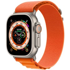 Apple Watch Ultra - Titanium Case with Orange Alpine Loop - 49mm