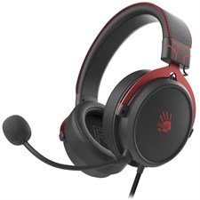Bloody M590i Virtual 7.1 Surround Sound Gaming Headset, AI-ENC Detachable Mic, 3.5mm + USB | Sports Red