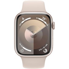 Apple Watch Series 9 (GPS) 45mm Starlight Aluminum Case with Starlight Sport Band - S/M - Starlight MR963