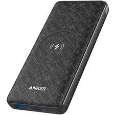 ANKER PowerCore III 10K Wireless Power Bank Portable Charger, Qi-Certified 10W Wireless Charging, 18W USB-C Quick Charge, Compatible with iPhone 15 Series, iPhone 14 Series, iPad, AirPods and More - A1617H11 Black