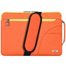 BUBM 13.3 Inch Laptop Bag - Slim Computer Sleeve Case - Compatible with MacBook Air/Pro - 13.5" - Surface Book 3/Laptop 4, Chromebook | Orange / Yellow