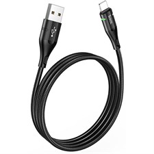 Hoco U93 1.2m USB to Lightning Data Charging Cable | Black