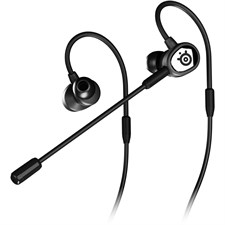 SteelSeries TUSQ In-Ear Mobile Gaming Headset - 61650 - Black - Dual Microphone with Detachable Boom Mic