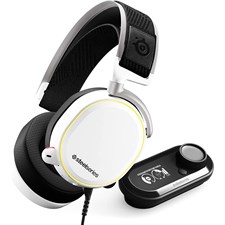 SteelSeries Arctis Pro + GameDAC Wired Gaming Headset - Certified Hi-Res Audio - Dedicated DAC and Amp - For PS5/PS4 and PC - White - 61454