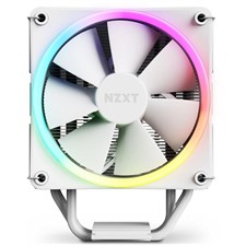 NZXT T120 RGB CPU Air Cooler with RGB Lighting - White - Conductive Copper Pipes