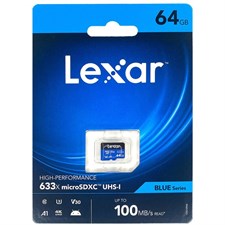 Lexar 64GB High-Performance 633x microSDXC UHS-I Card BLUE Series LMS0633064G-BNNNG