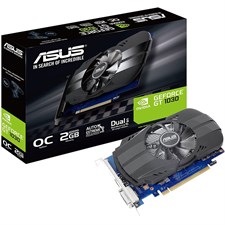 Asus PH-GT1030-O2G GeForce GT 1030 Phoenix Fan OC Edition Video Graphics Card