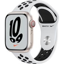 Apple Watch Series 7 - GPS, 45mm, Starlight Aluminum Case with Nike Sport Band