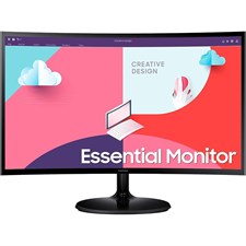 Samsung 24" Essential Curved Monitor S3 S36C | LS24C360EAMXUE | 1800R Curved VA FHD 75Hz | Eye Saver Mode | FreeSync
