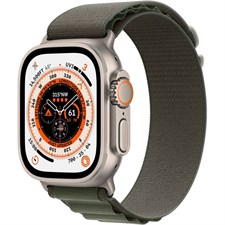 Apple Watch Ultra (GPS + Cellular) - Titanium Case with Green Alpine Loop - 49mm | MQEW3LL/A