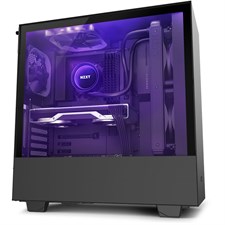 NZXT H510i Compact Mid-Tower Case with Lighting and Fan Control (Matte Black) - CA-H510I-B1