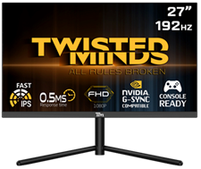 Twisted Minds FHD 27'',192Hz, Fast IPS, 0.5ms, HDMI2.1, HDR Flat Gaming Monitor TM27FHD192IPS